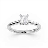 Classic Emerald Cut Solitaire Diamond Engagement Ring 0.90ct by Harrogate Jewellers, a top bespoke jewellery in Yorkshire. Ideal for a lab grown diamonds wedding ring.