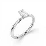 Signature Oval Cut Hidden Diamond Solitaire Engagement Ring 0.50ct by Harrogate Jewellers, a bespoke Yorkshire jewellery piece for wedding, featuring a beautiful lab grown diamond.