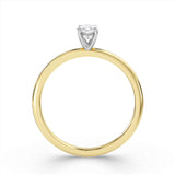 Harrogate Jewellers' Signature Oval Cut Hidden Diamond Solitaire Engagement Ring with 0.50ct lab grown diamond, perfect for bespoke Yorkshire weddings.