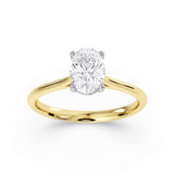 18ct Yellow Gold 1.00ct Oval Cut Lab-Grown Diamond Solitaire Engagement Ring | D VVS2