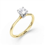 Harrogate Jewellers' TULIP lab-grown round brilliant cut diamond ring, hidden diamond detail, bespoke jewellery in a gold band, perfect for Yorkshire weddings.