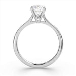 Signature Hidden Diamond Solitaire Engagement Ring by Harrogate Jewellers, a platinum band with brilliant cut centre diamond, bespoke jewellery in Harrogate, Yorkshire.