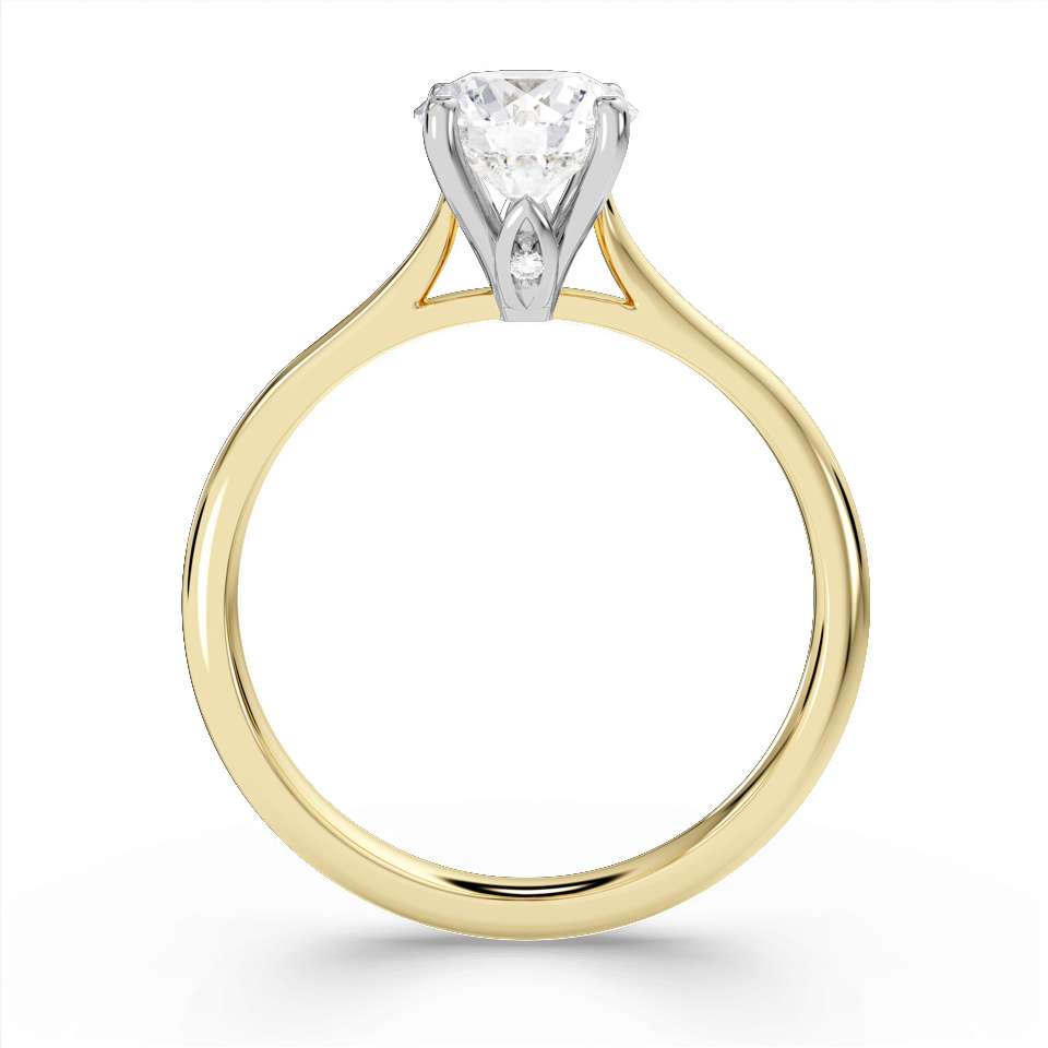 Signature Hidden Diamond Solitaire Engagement Ring from Harrogate Jewellers, showcasing a brilliant round cut earth mined diamond on a platinum band, bespoke jewellery in Harrogate, Yorkshire.