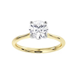 Signature Hidden Diamond Solitaire Engagement Ring by Harrogate Jewellers, featuring a round brilliant cut diamond in a four claw setting and a secret diamond detail. Earth Mined Diamond Wedding Ring in Yorkshire.