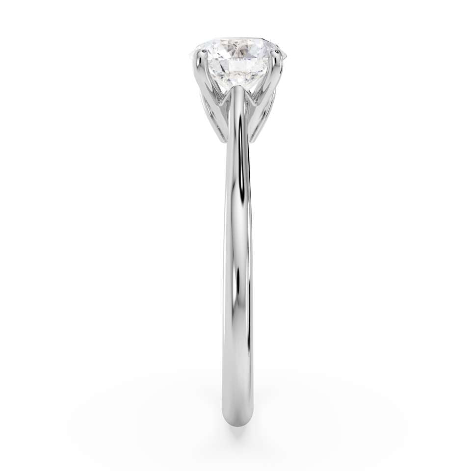 Signature Hidden Diamond Solitaire Engagement Ring by Harrogate Jewellers, featuring a round brilliant cut Earth Mined Diamond, in platinum setting, Yorkshire bespoke jewellery.