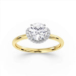 Round Brilliant Cut Solitaire Diamond Set Collar Engagement Ring from Harrogate Jewellers, Earth Mined Diamonds, Bespoke Jewellery in Yorkshire