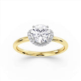 Round Brilliant Cut Solitaire Diamond Set Collar Engagement Ring from Harrogate Jewellers, Earth Mined Diamonds, Bespoke Jewellery in Yorkshire