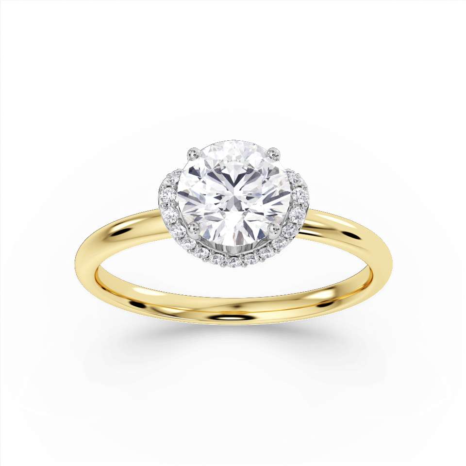Round Brilliant Cut Solitaire Diamond Set Collar Engagement Ring from Harrogate Jewellers, Earth Mined Diamonds, Bespoke Jewellery in Yorkshire