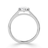 Lab-Grown Oval Cut Diamond Bezel Rub-Over Set Engagement Ring | The Elara Ring