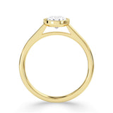 Lab-Grown Oval Cut Diamond Bezel Rub-Over Set Engagement Ring | The Elara Ring