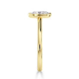 Lab-Grown Oval Cut Diamond Bezel Rub-Over Set Engagement Ring | The Elara Ring