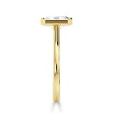 Lab-Grown Emerald Cut Diamond Bezel Rub-Over Set Engagement Ring | The Vivienne Ring