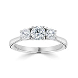 Round Brilliant Cut Diamond Trilogy Ring 1.00ct from Harrogate Jewellers. A bespoke jewellery piece perfect for engagements or weddings in Harrogate, Yorkshire. Lab grown diamonds featured.
