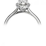 Marquise Cut Claw Set Diamond Halo Engagement Ring by Harrogate Jewellers, a bespoke jewellery piece perfect for weddings in Yorkshire, featuring lab grown diamonds.