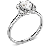 Cushion Cut Claw Set Diamond Halo Engagement Ring by Harrogate Jewellers, bespoke jewellery design in Harrogate, Yorkshire. Ideal for lab grown diamond wedding rings.