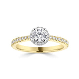 Round Brilliant Cut Diamond Halo Engagement Ring by Harrogate Jewellers, Lab Grown Diamonds, Bespoke Jewellery in Harrogate Yorkshire