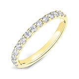 Ladies Yellow Gold Claw Set Round Brilliant Cut Diamond Ring 2mm