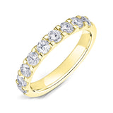 Ladies Yellow Gold Claw Set Round Brilliant Cut Diamond Ring 3mm