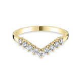 Harrogate Jewellers' Yellow Gold Claw Set Diamond Wishbone Ring, a bespoke jewellery piece perfect for weddings, engagement or lab grown diamonds lovers in Yorkshire.