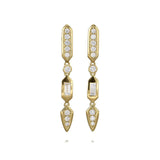 Art Deco inspired diamond drop earrings from Harrogate Jewellers, perfect for bespoke jewellery seekers in Yorkshire. Ideal for lab grown diamond enthusiasts.